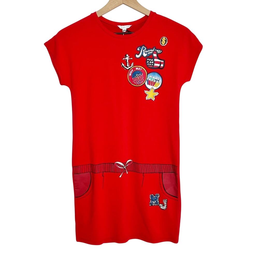 Little Marc Jacobs Trompe L’oeil Red Dress Girl Dress Brand New